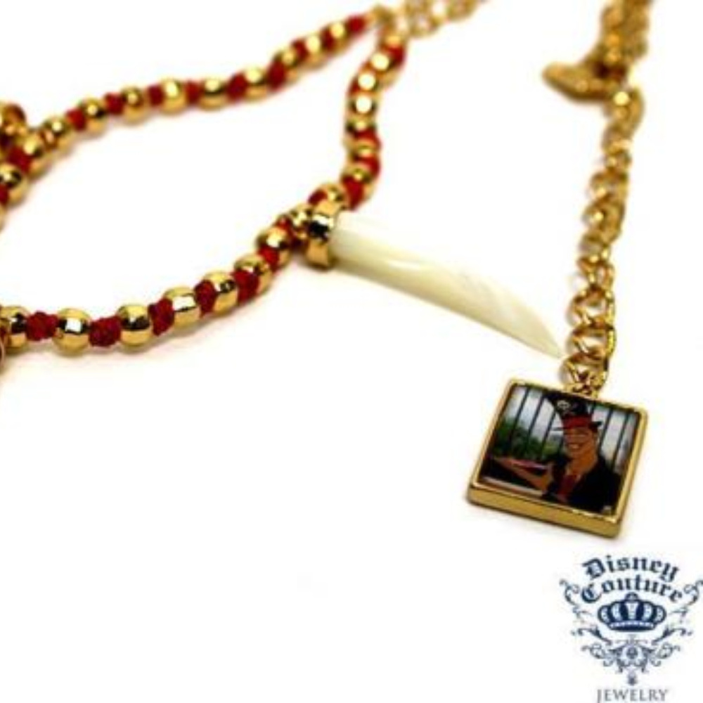 DISNEY COUTURE PRINCESS & FROG TIGER TEETH STATEMENT NECKLACE**NEW! - Picture 2 of 3